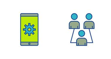 Network Settings and Connected Users Icon vector