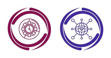 Time Management and Internet Icon vector