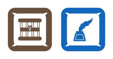 Jail and Inkwell Icon vector