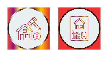 Auction and Real Estate Icon vector