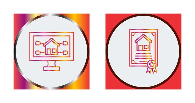 Attribute and Certificate Icon vector