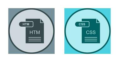 HTM and CSS Icon vector