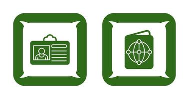 Criminal Card and Passport Icon vector