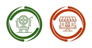 Add to Cart and Online Shopping Icon vector