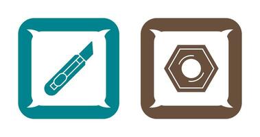 Stationary Kinfe and Nut Icon vector