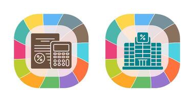 Tax and Building Icon vector