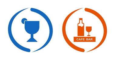 bebidas café y Jerez icono vector