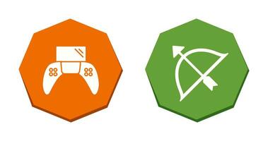 Play Station and Archery Icon vector