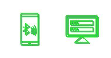 Connected Device and Corrupted data Icon vector