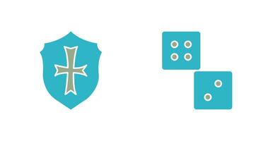 Dice and Shield Icon vector