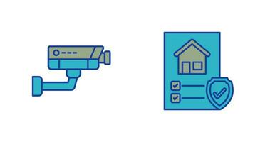 Cctv and Protection Icon vector