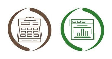 Statistics and Checkout Icon vector