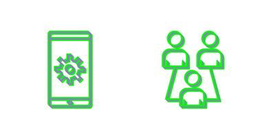 Network Settings and Connected Users Icon vector