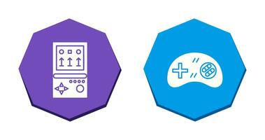 Brick Game and Gamng Control Icon vector