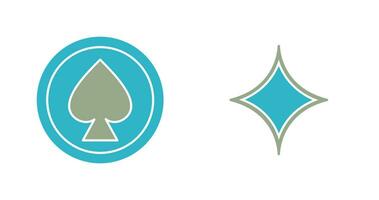 Spade and Diamond Icon vector