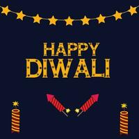 Happy Diwali poster free template vector