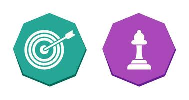 Dartboard and Bishop Icon vector