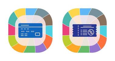 Debit Card and Voucher Icon vector