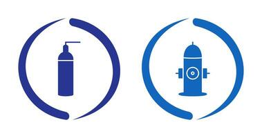 hydrant and oxygen tank  Icon vector