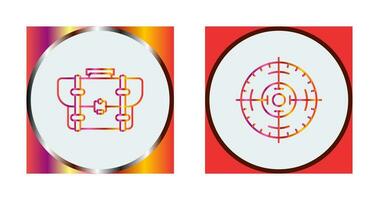 Briefcase and Target Icon vector