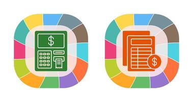 Atm and Invoice Icon vector