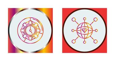 Time Management and Internet Icon vector