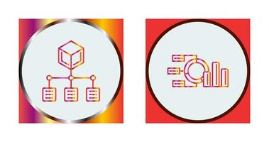 Pie Chart and distribution Icon vector