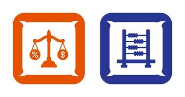 Scale and Abacus Icon vector