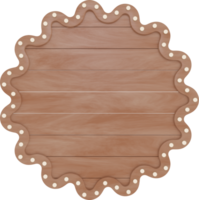 3d de madera letreros con ligero marco png