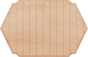 3d beige houten etiketten illustraties png