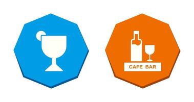 bebidas café y Jerez icono vector