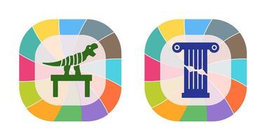 Bones Exhibit and Broken Icon vector