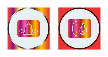 alarm and fire emergency Icon vector