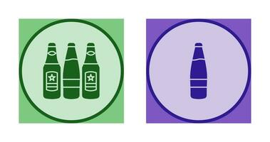 Beer Bottles and alcohol Icon vector