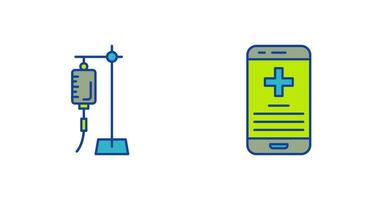 Saline and Smartphone Icon vector