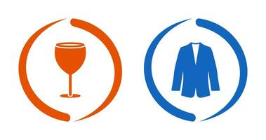 Alcohol and Suit Icon vector