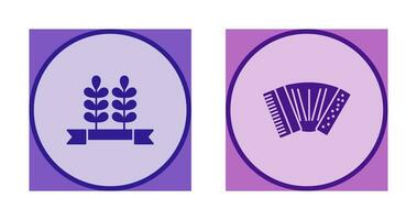 Accordion a d Wheat Icon vector