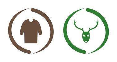 Casual Shirt and Animal Icon vector