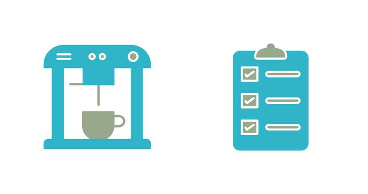 coffee machine and order list Icon