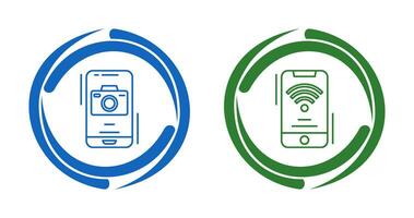 Camera and Wifi Signal Icon vector