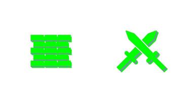 Bricks and Sword Icon vector