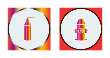hydrant and oxygen tank  Icon vector