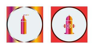 hydrant and oxygen tank  Icon vector