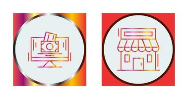 Payment Option and Retail Place Icon vector