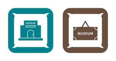 Museum Building and Museum Icon vector