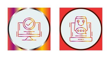 Confirmation and Shopping  Icon vector