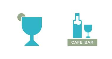 drinks cafe and sherry Icon vector