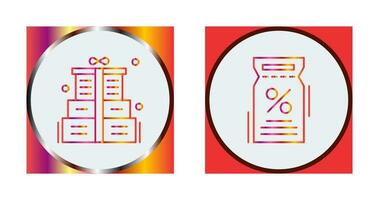 Gift Box and Discount Voucher Icon vector