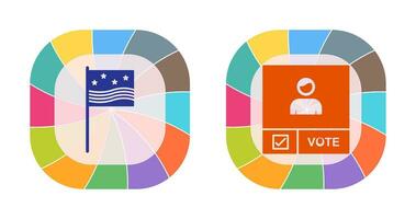 Flags and Candidate Banner Icon vector