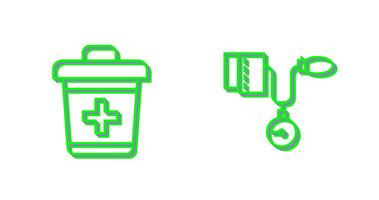 Dustbin and Blood Icon vector